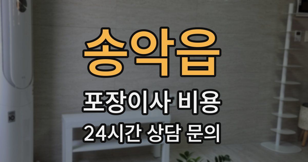 송악읍 포장이사 비용