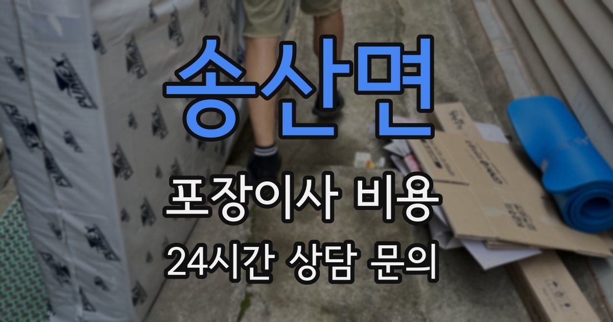 송산면 포장이사 비용