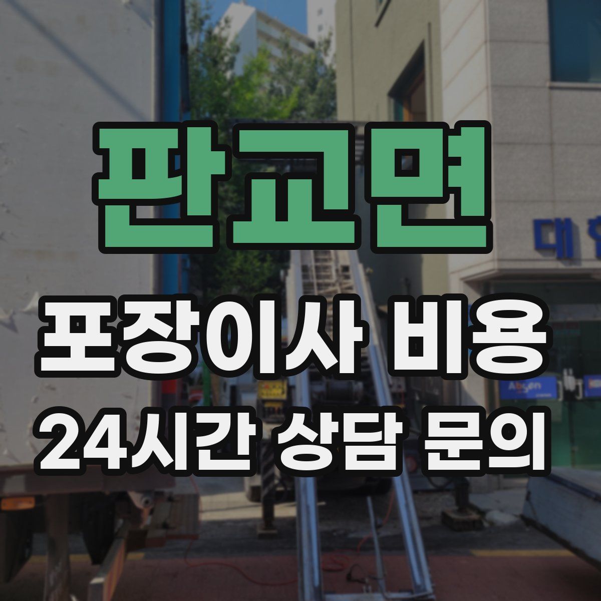 판교면 포장이사 비용