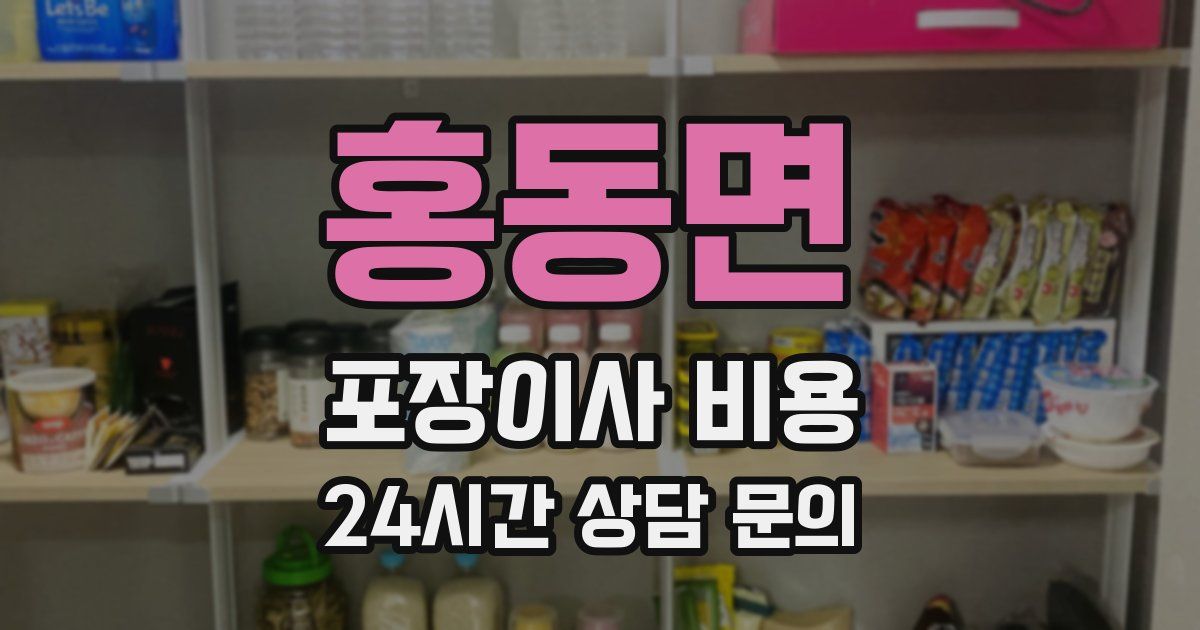 홍동면 포장이사 비용