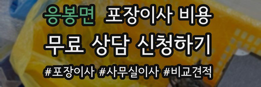 응봉면 포장이사 비용