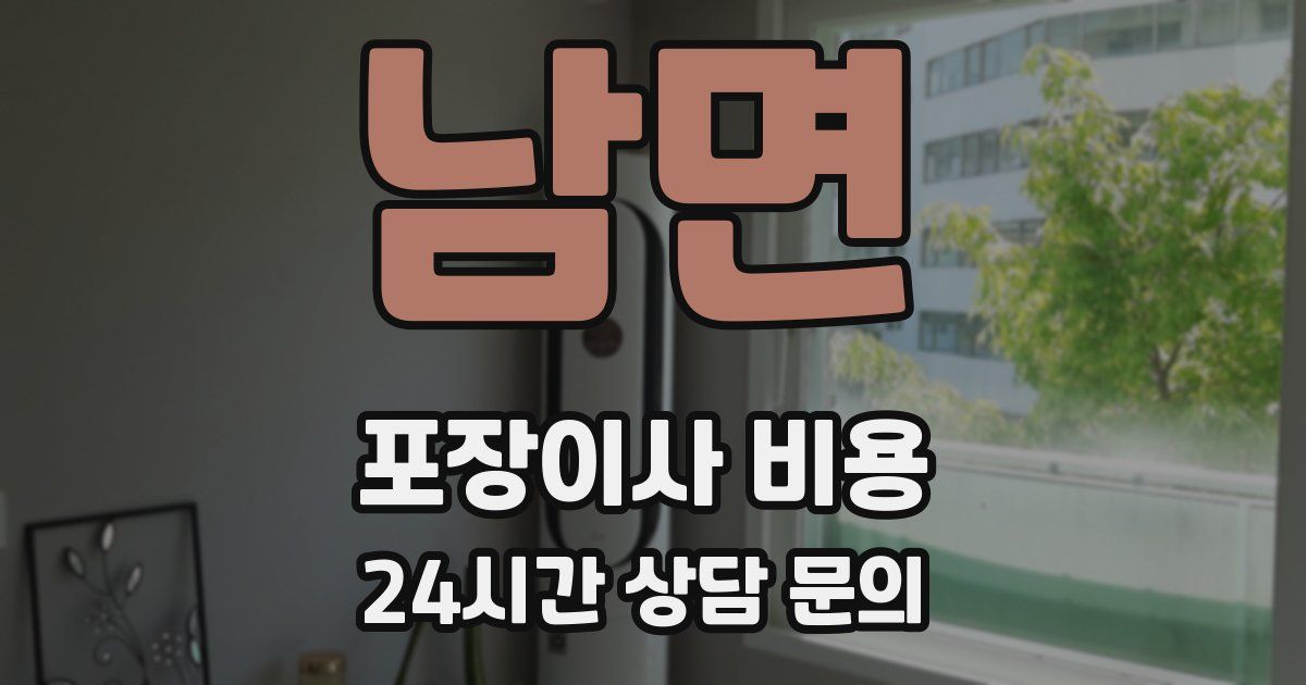 남면 포장이사 비용