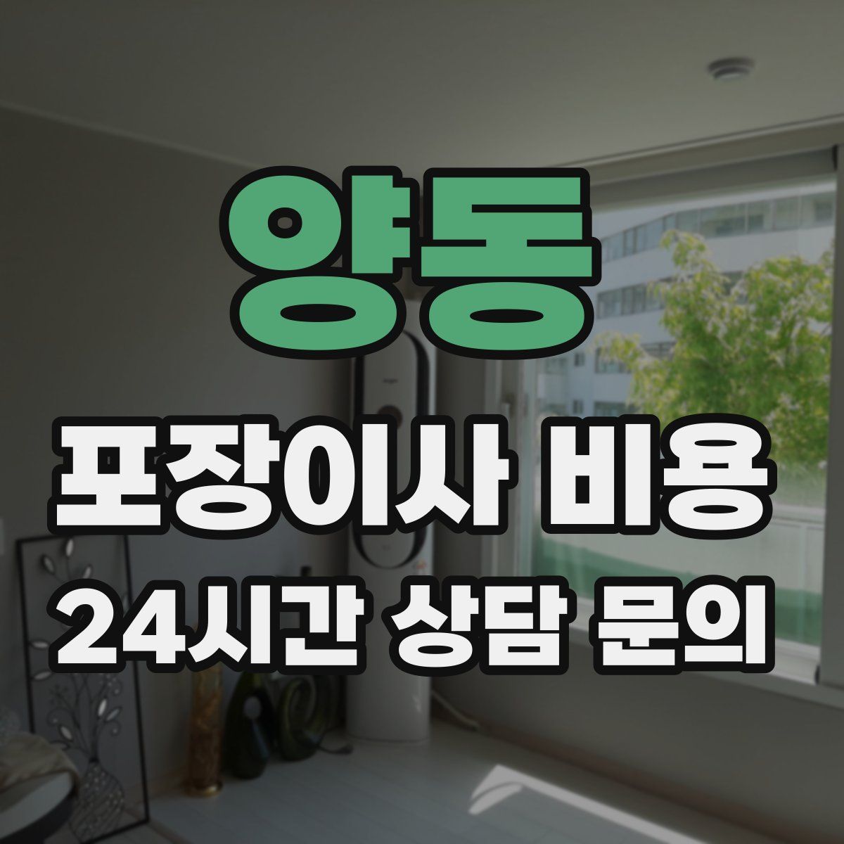 양동 포장이사 비용