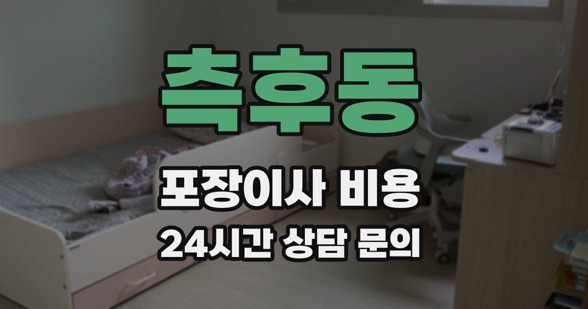 측후동 포장이사 비용