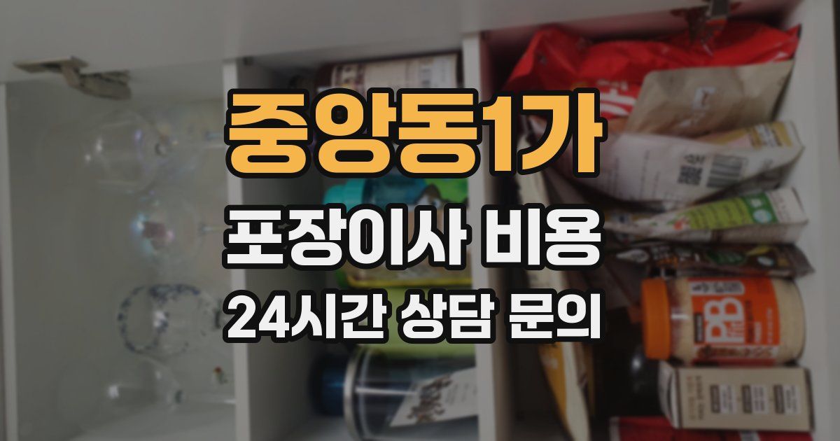 중앙동1가 포장이사 비용