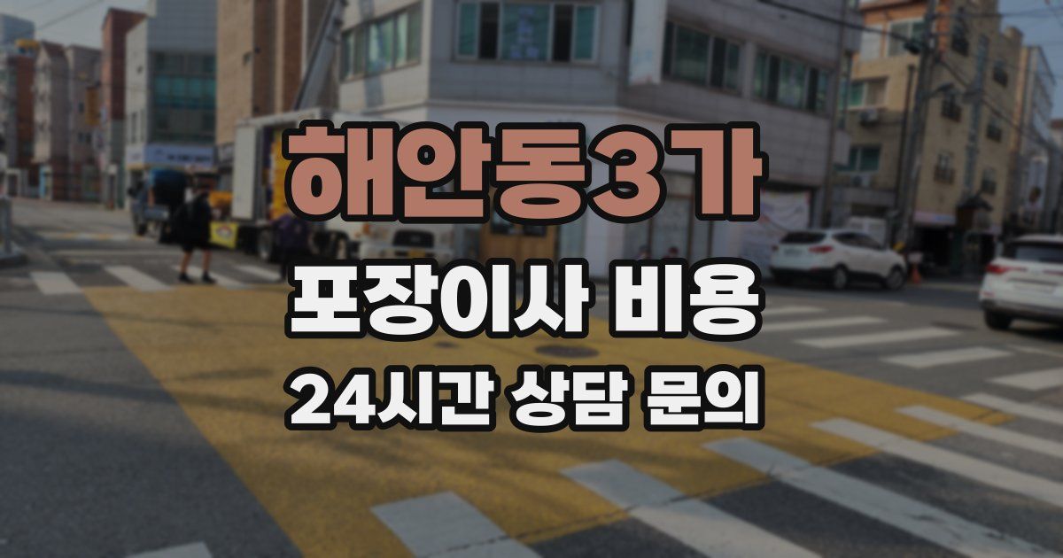 해안동3가 포장이사 비용