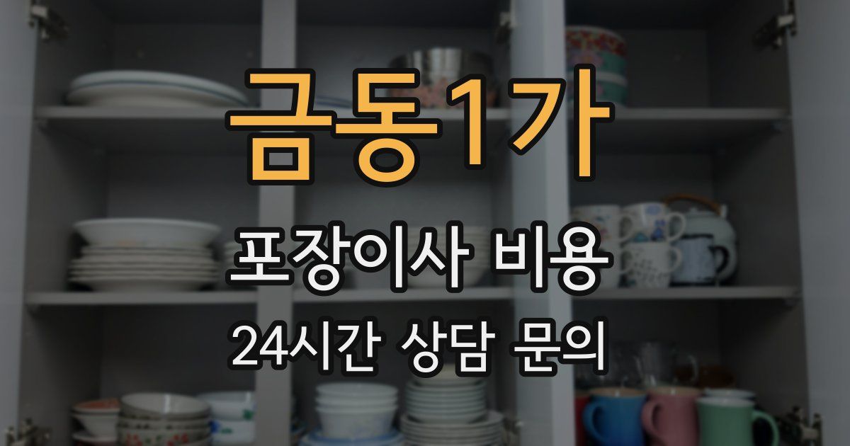 금동1가 포장이사 비용