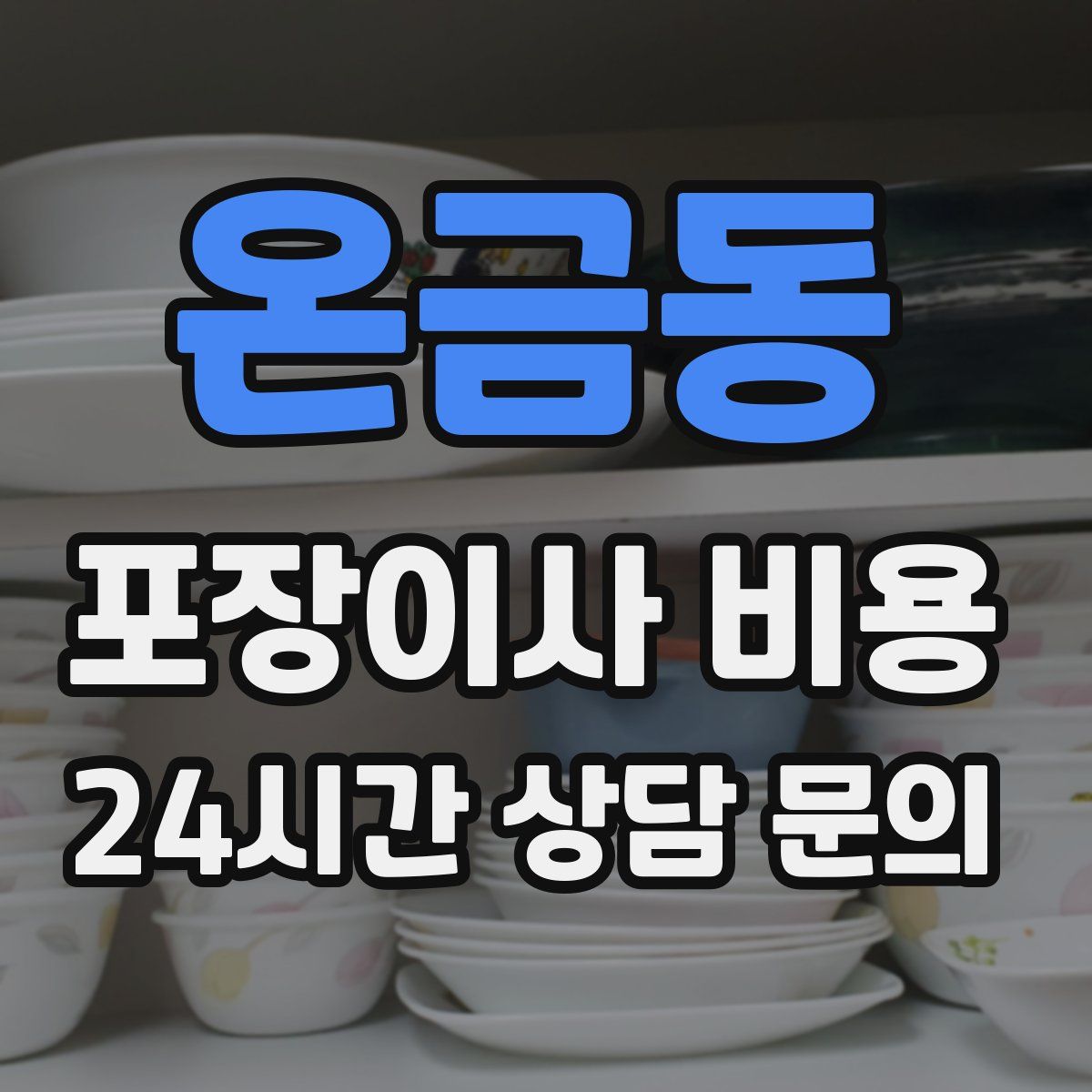 온금동 포장이사 비용