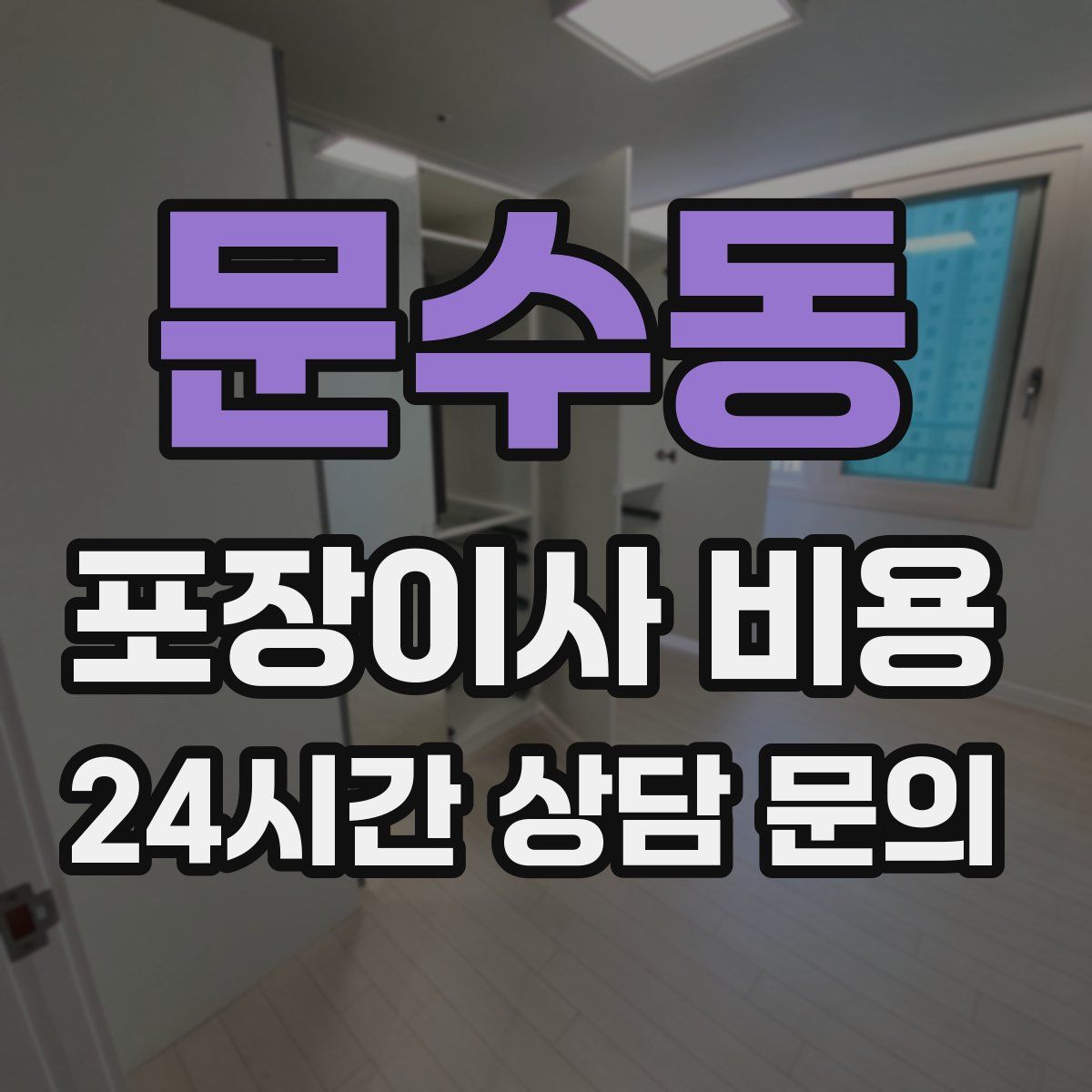 문수동 포장이사 비용