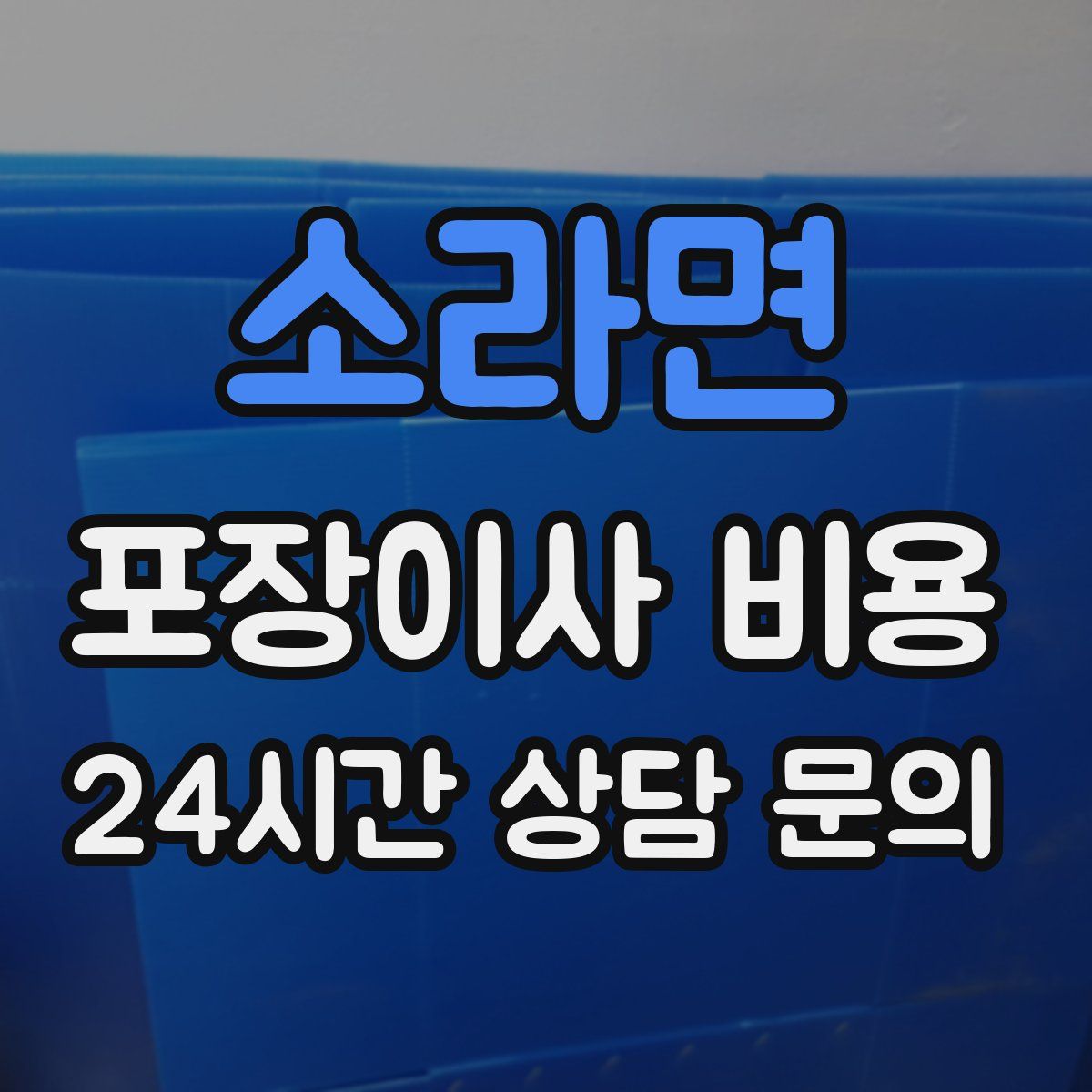 소라면 포장이사 비용