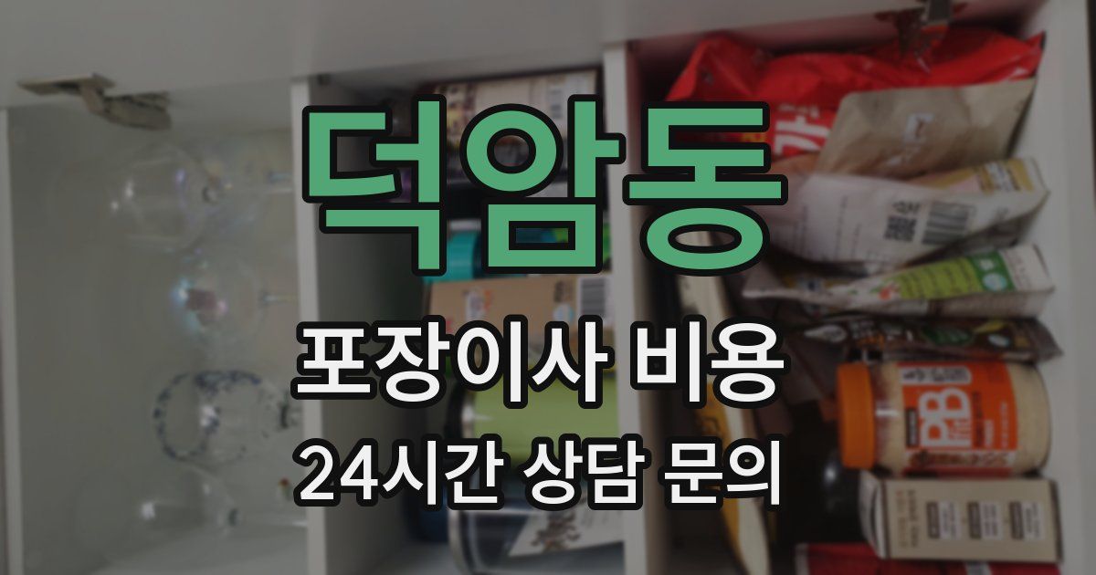 덕암동 포장이사 비용