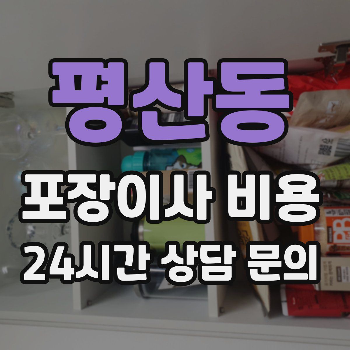 평산동 포장이사 비용