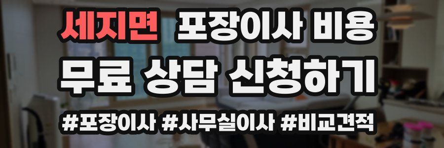 세지면 포장이사 비용