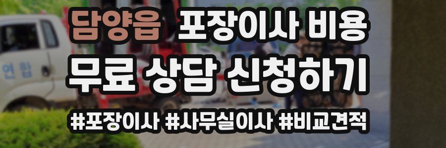 담양읍 포장이사 비용