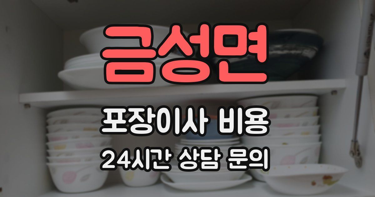 금성면 포장이사 비용
