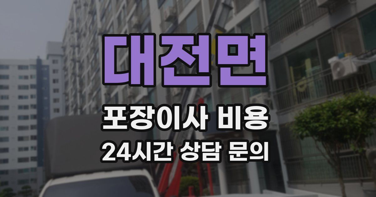 대전면 포장이사 비용