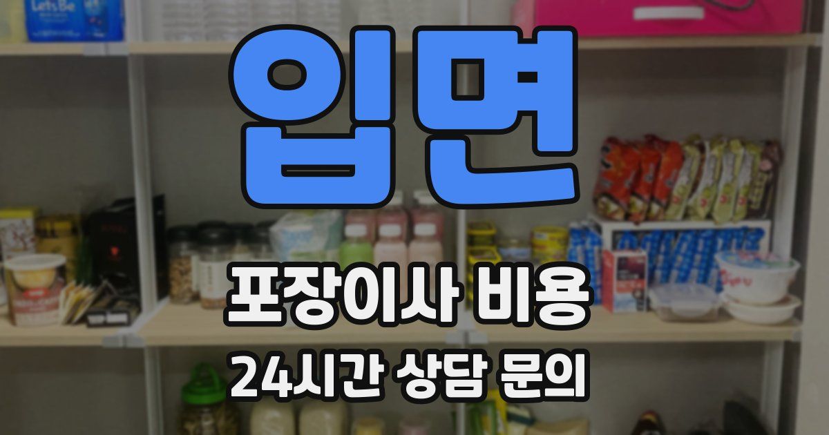 입면 포장이사 비용
