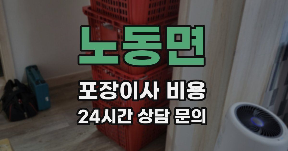 노동면 포장이사 비용