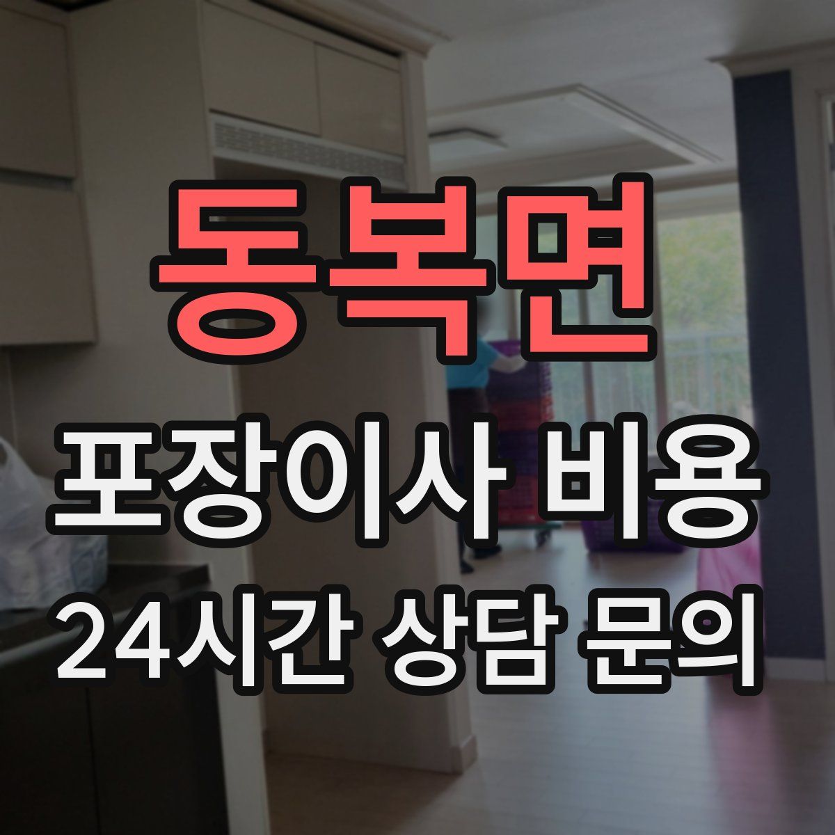 동복면 포장이사 비용