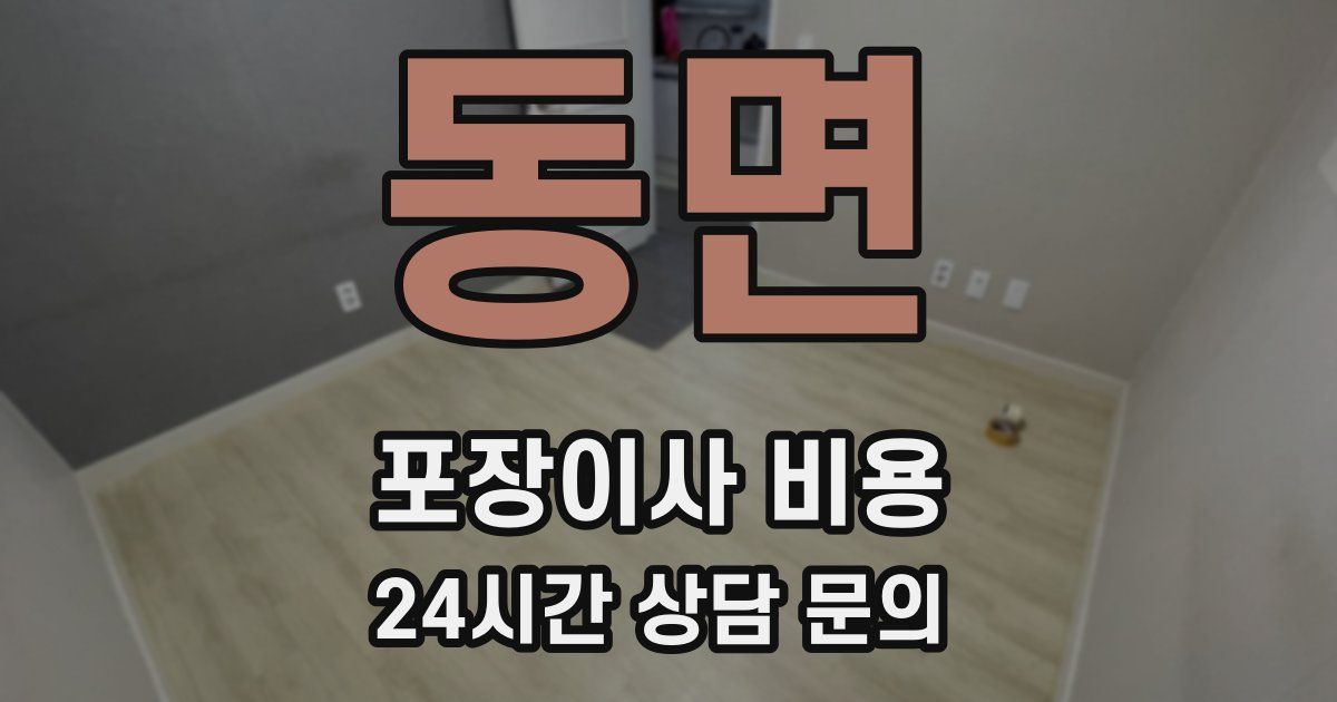 동면 포장이사 비용