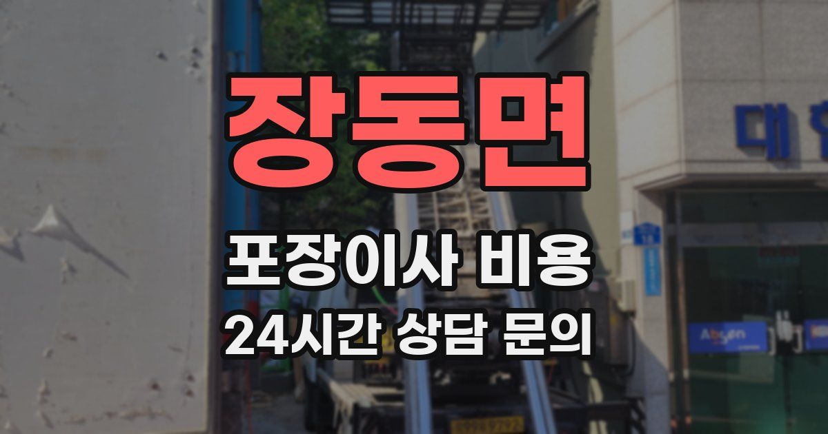 장동면 포장이사 비용