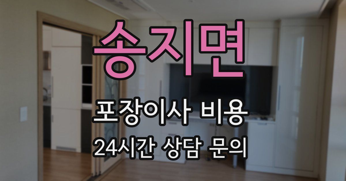 송지면 포장이사 비용