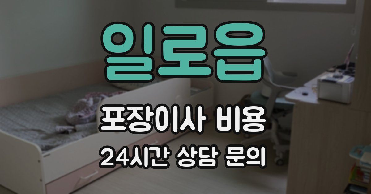 일로읍 포장이사 비용