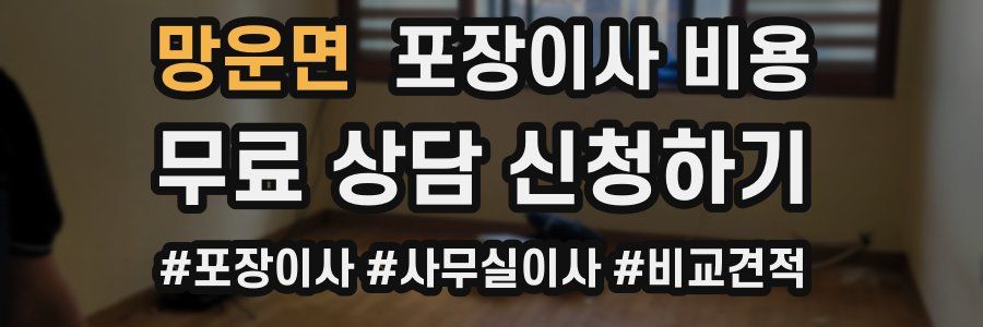 망운면 포장이사 비용