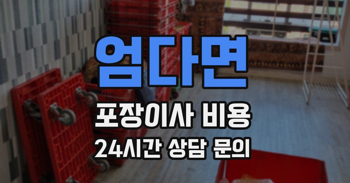 엄다면 포장이사 비용