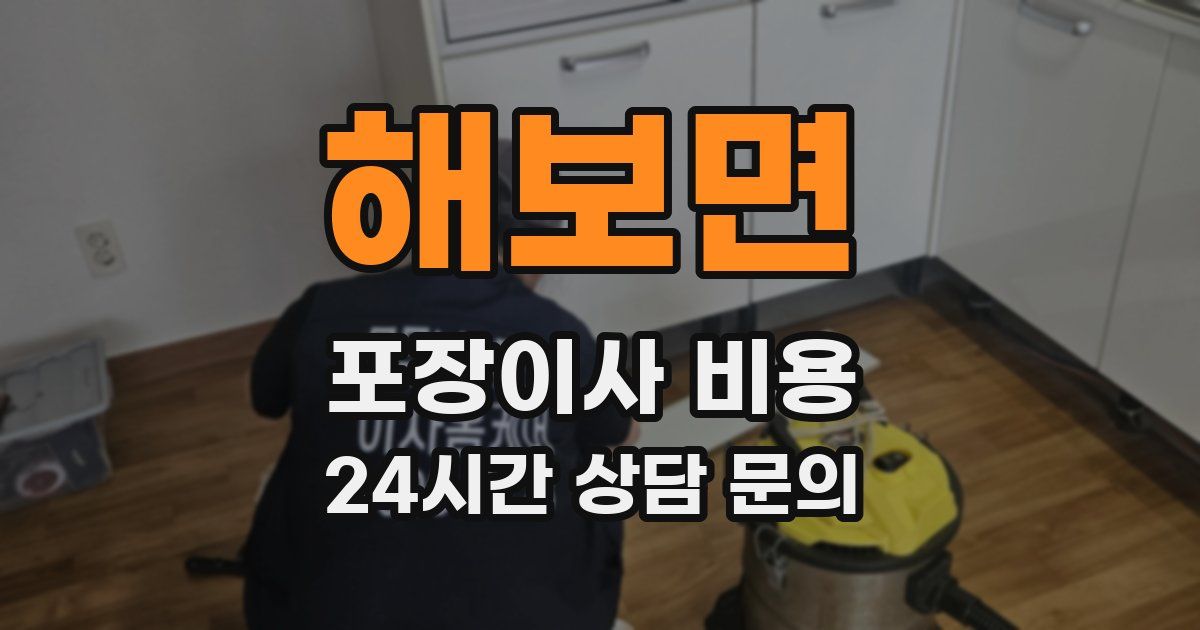해보면 포장이사 비용