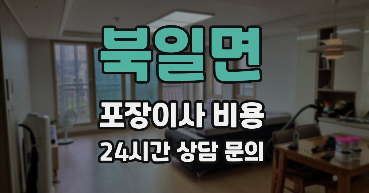 북일면 포장이사 비용