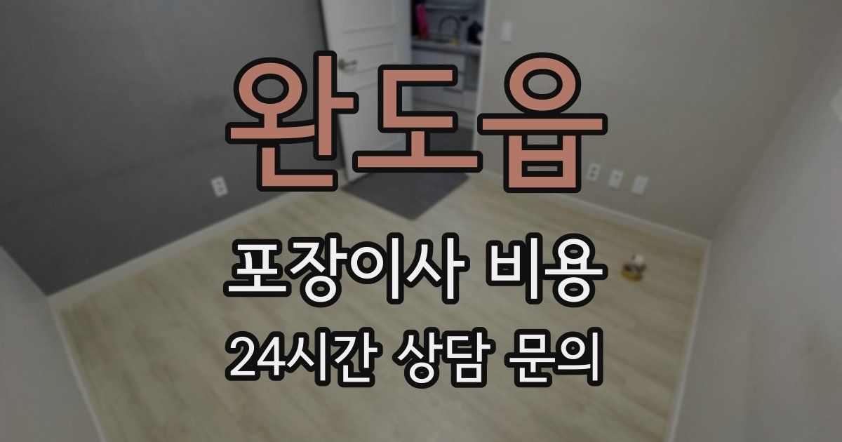 완도읍 포장이사 비용