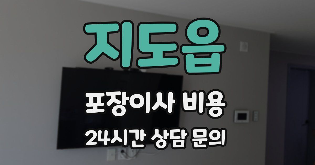 지도읍 포장이사 비용