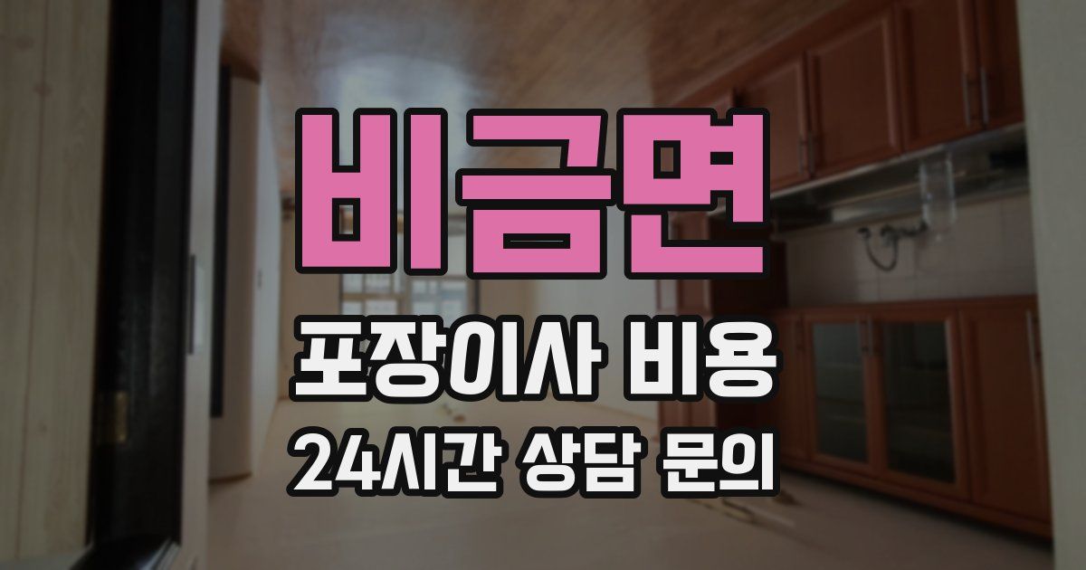 비금면 포장이사 비용