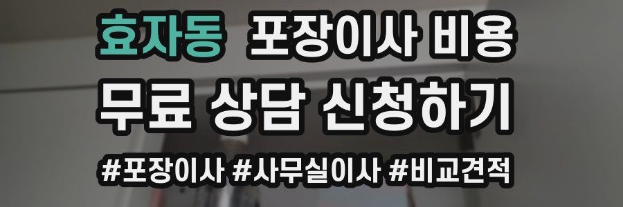 효자동 포장이사 비용