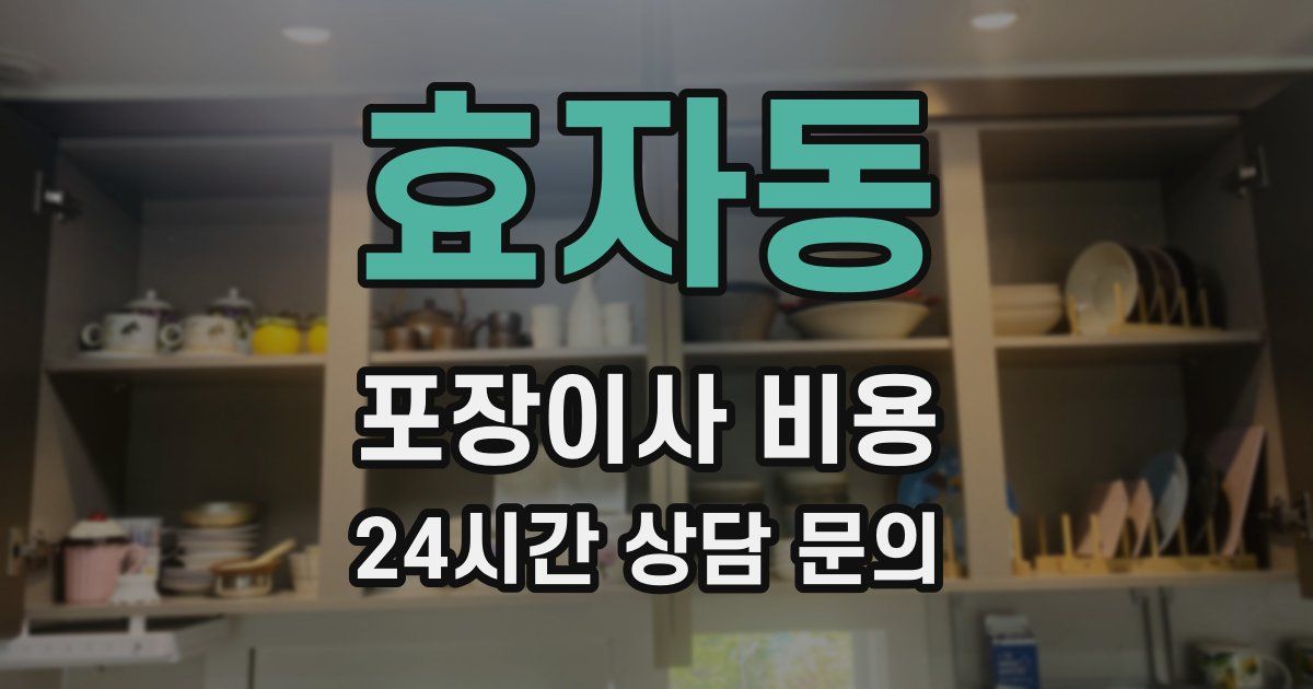 효자동 포장이사 비용