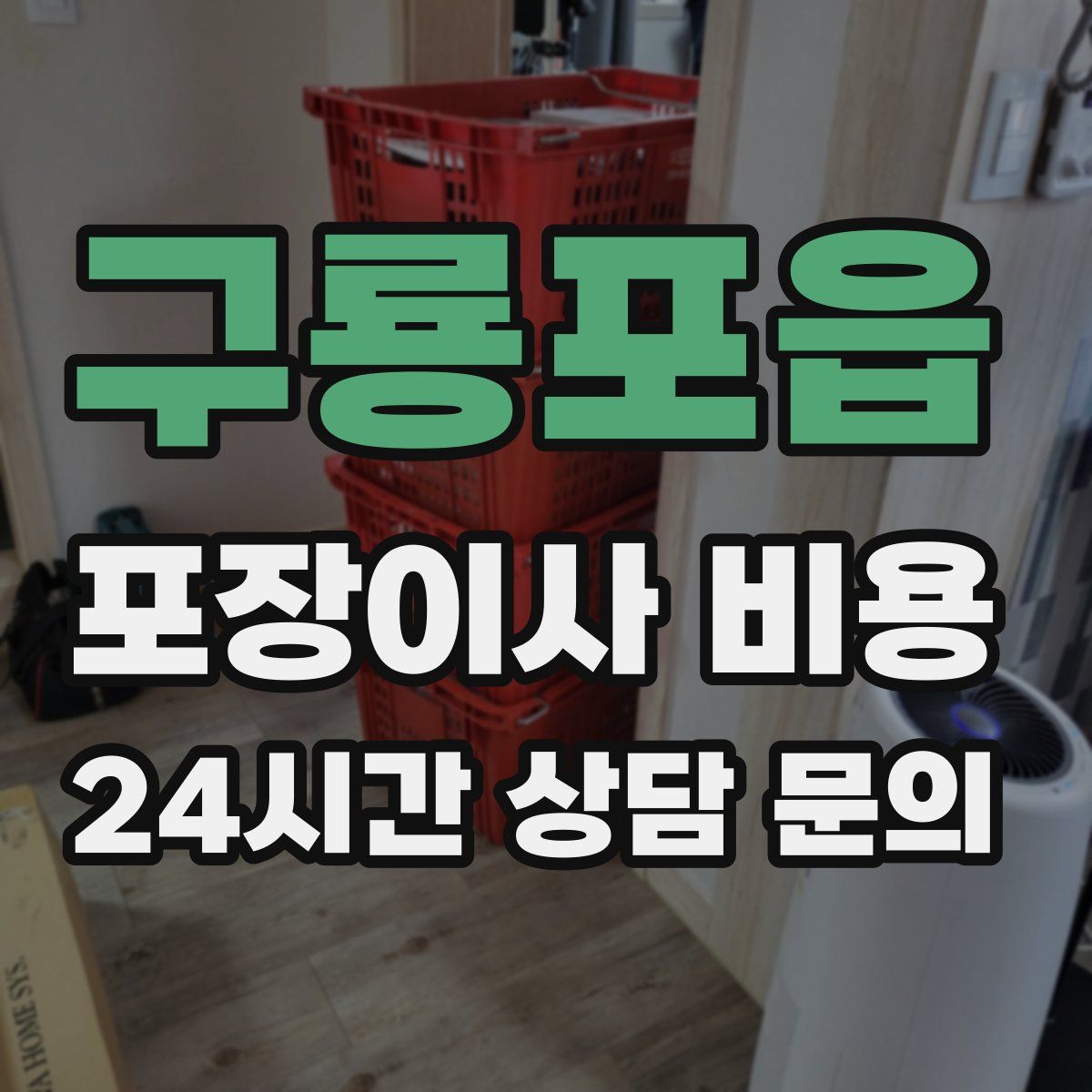 구룡포읍 포장이사 비용