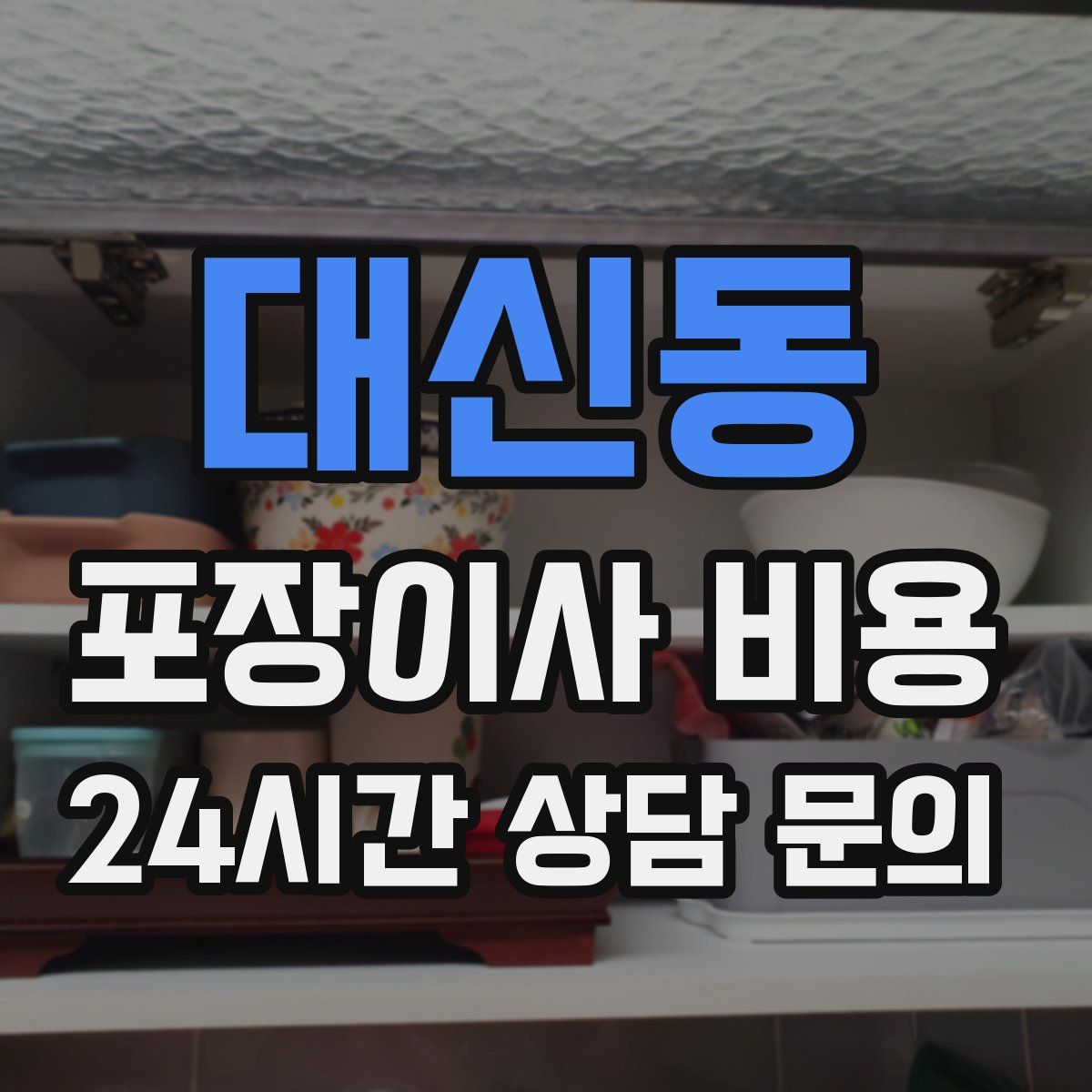 대신동 포장이사 비용