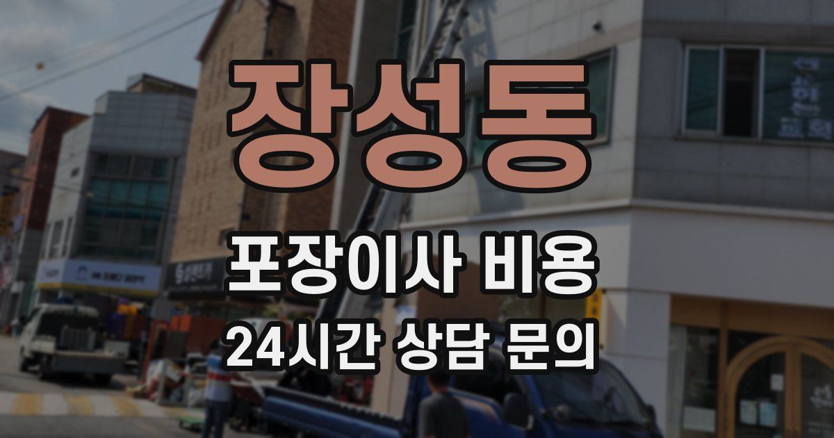 장성동 포장이사 비용