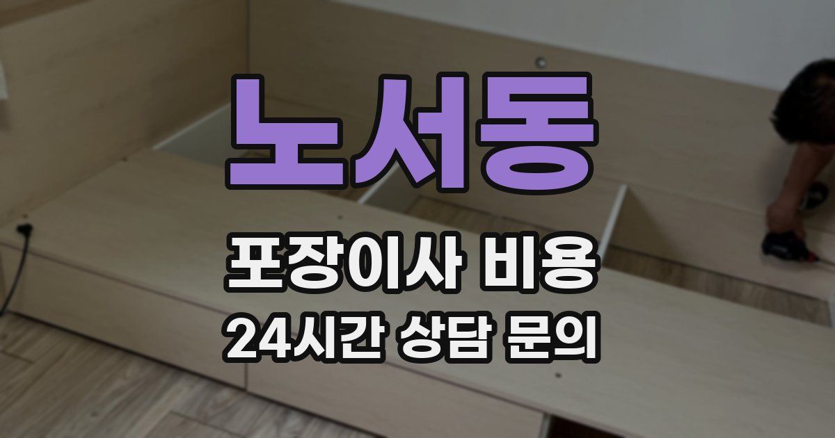 노서동 포장이사 비용