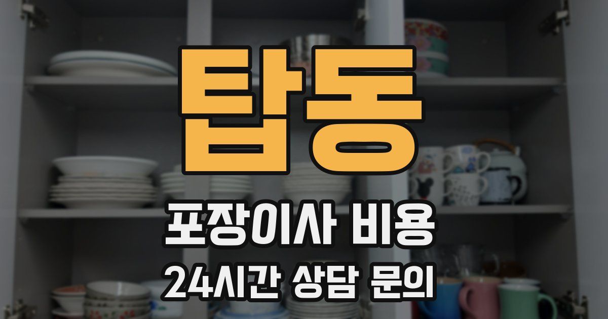 탑동 포장이사 비용