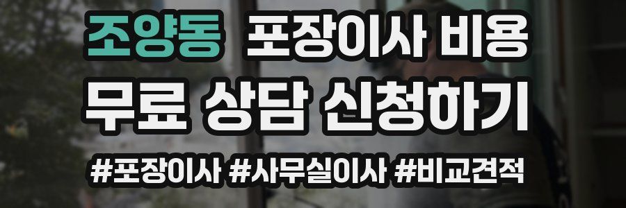 조양동 포장이사 비용