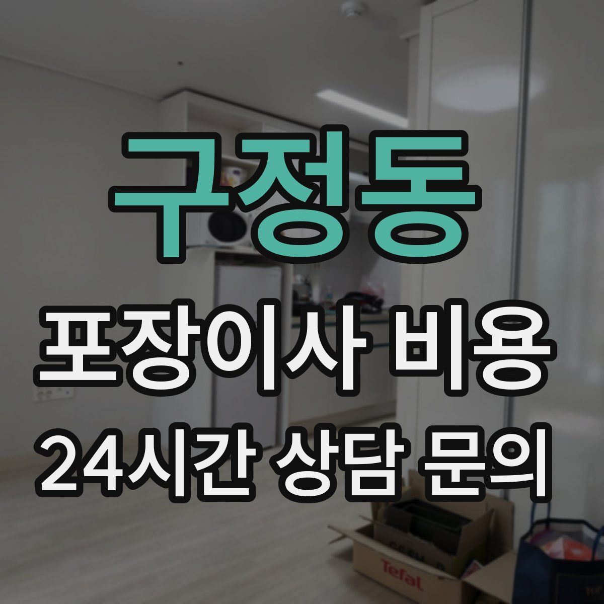 구정동 포장이사 비용