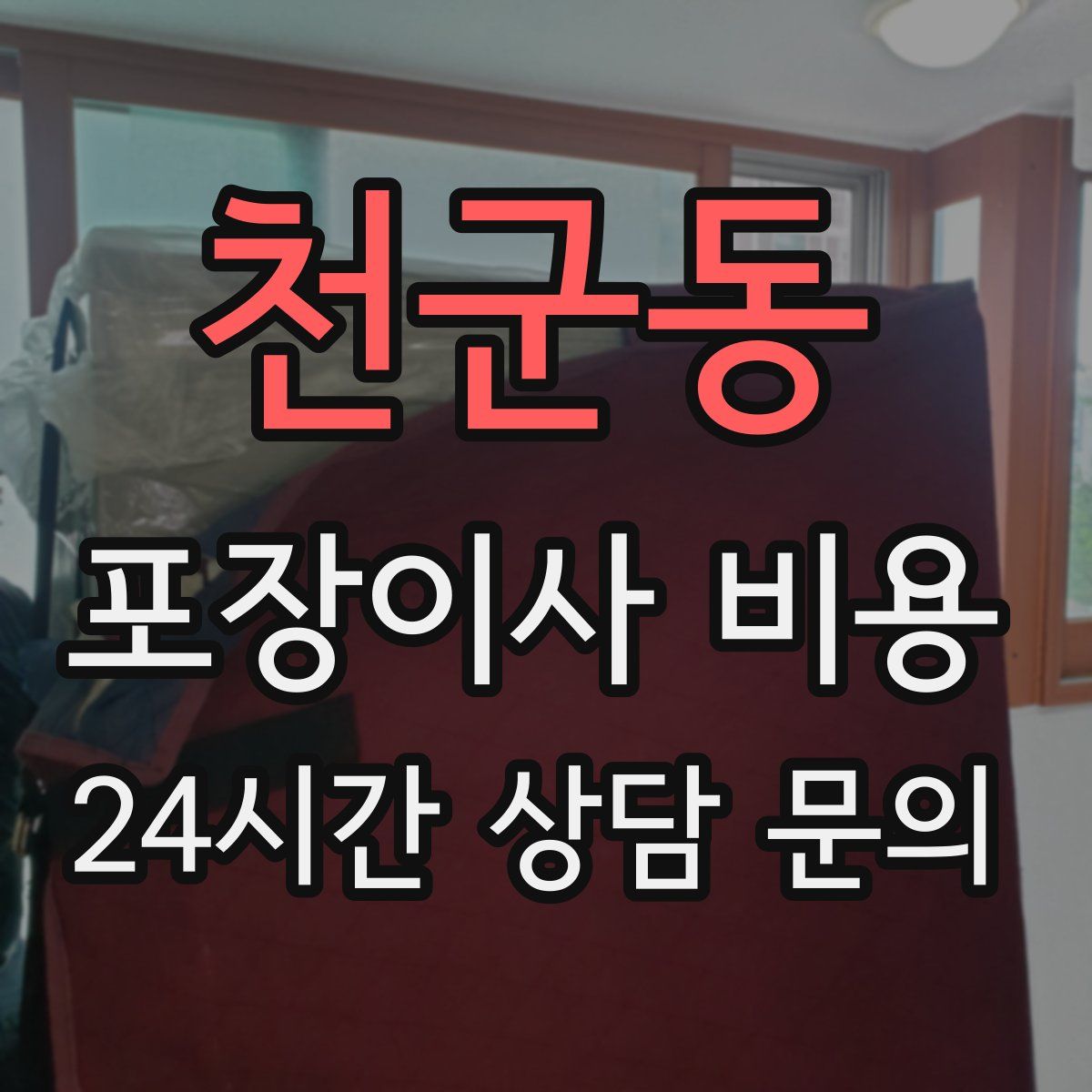 천군동 포장이사 비용