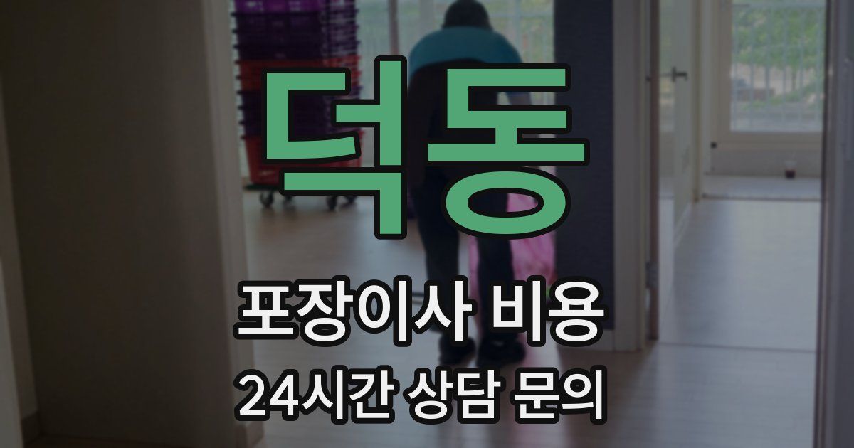 덕동 포장이사 비용