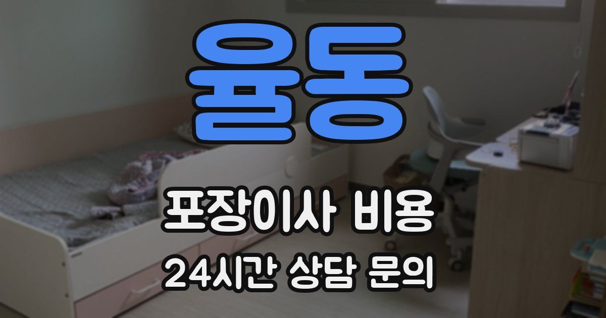 율동 포장이사 비용