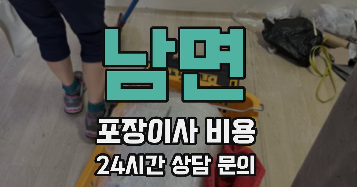 남면 포장이사 비용