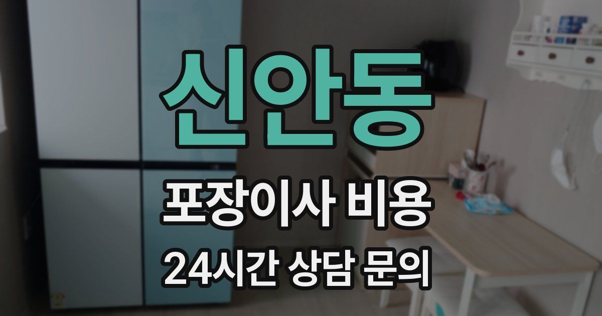 신안동 포장이사 비용