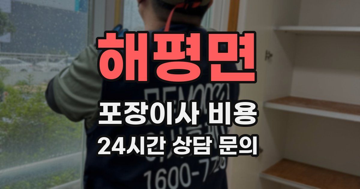 해평면 포장이사 비용