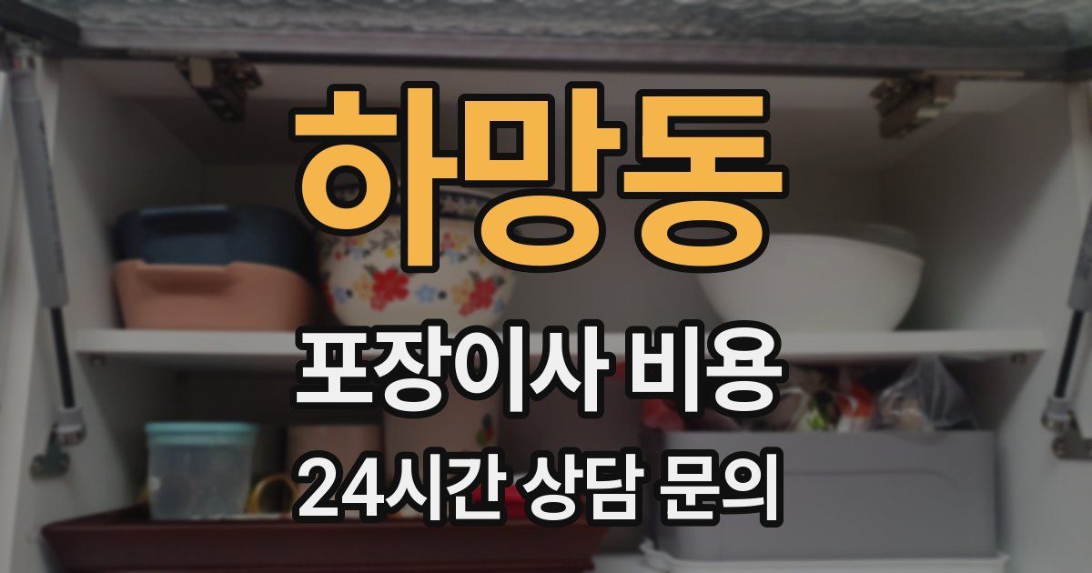 하망동 포장이사 비용